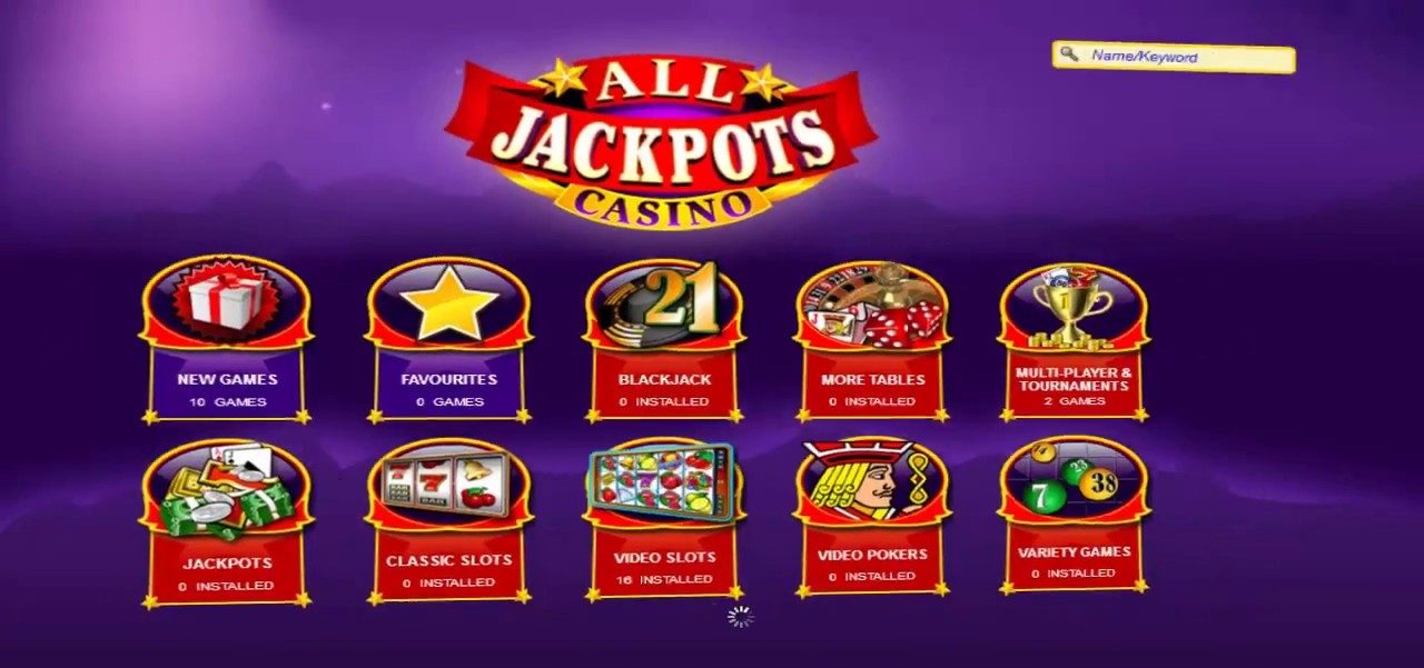 All jackpots casino logo