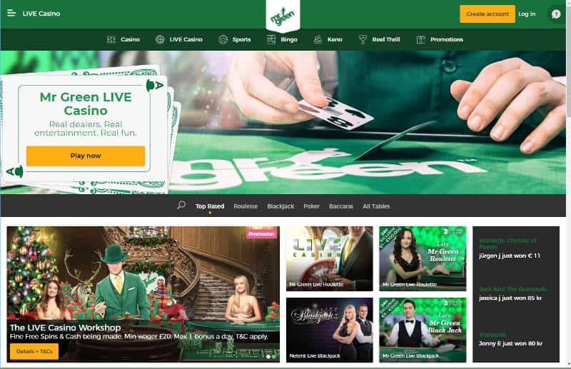 Online-Casino Mr. Green