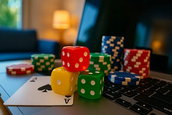 Spielchips und Karten