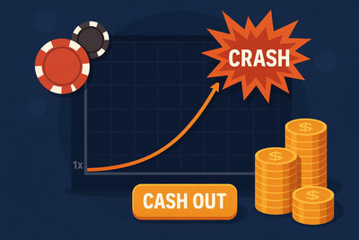 Player cashing out crash bet